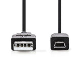 Nedis CCGP60300BK20 USB cable USB 2.0 2 m USB A Mini-USB B 0.48 Gbit/s Black