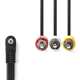 Nedis CVGL22400BK10 video cable adapter 1 m 3 x RCA