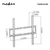 Nedis TVWM1031BK tv-beslag 139,7 cm (55") Sort