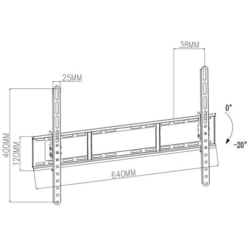 Nedis TVWM1151BK TV mount 177.8 cm (70") Black