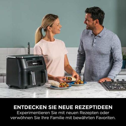 Ninja AF200EU fryer Double 7.6 L Stand-alone 2400 W Hot air fryer Black