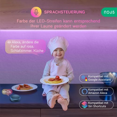 Nous 5907772033739 smart lighting Smart strip light Wi-Fi