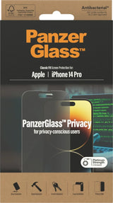 PanzerGlass Classic Fit Privacy iPhone 14 Pro Hærdet Glas