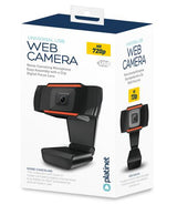 Platinet USB Webcam, 720p, Popular USB-A connection, Integrated Microphone, Noise Cancelling Microphone, Adjustable Clip Base, Black, Cable 1.5m, One Year Warranty, Box