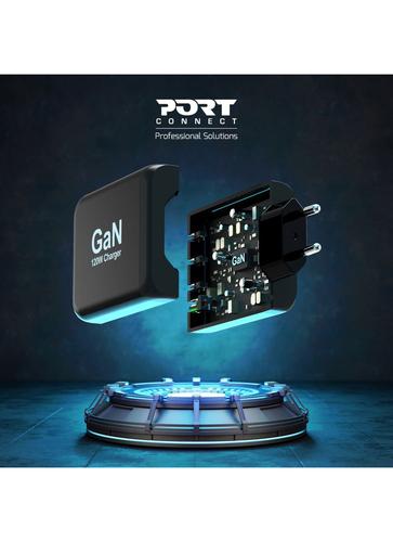 Port Designs 900107-EU mobile device charger Netbook, Laptop, Smartphone, Tablet Black AC Fast charging Indoor