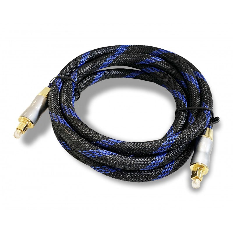 HQ PREMIUM TOSLINK KABEL, (Ø =8,0MM), SORTZ/GRÅ, 3M
