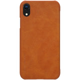 Nillkin Qin Series-cover til iPhone Xr, brunt