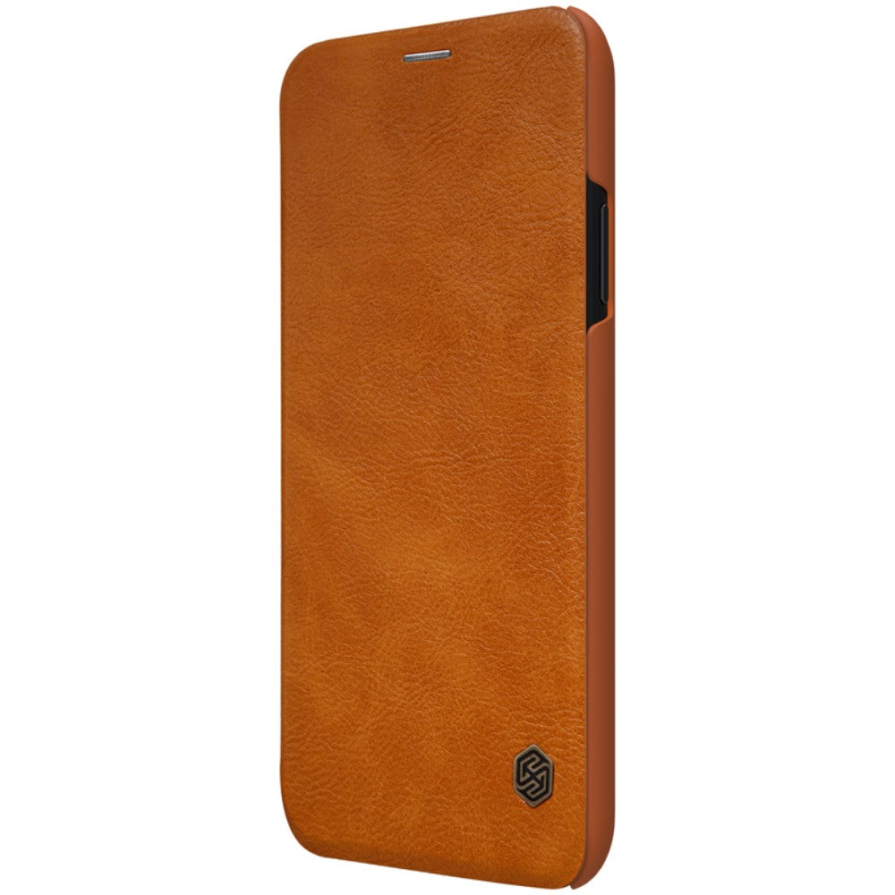 Nillkin Qin Series-cover til iPhone Xr, brunt