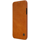 Nillkin Qin Series-cover til iPhone Xr, brunt