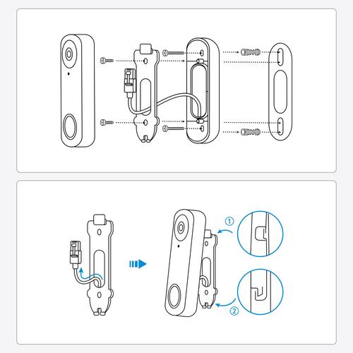 Reolink D340P - 5MP Wired Video Doorbell with Chime, PoE, Person Detection, Two-Way Audio, Works with NVRs