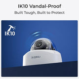 Reolink P437 - 4K Outdoor Camera, IK10 Vandal-Proof, PoE, 5X Optical Zoom, Color Night Vision, Smart Detection