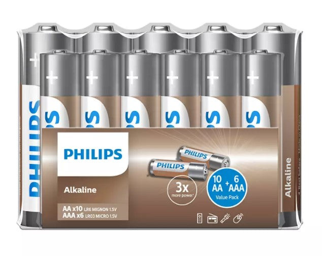 Philips LR036A16F/10 husholdningsbatteri Engangsbatteri AA, AAA Alkaline