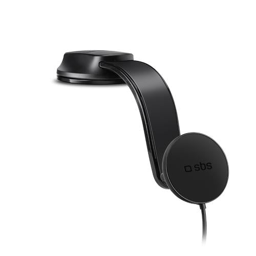 SBS TESUPPMAG15W21 mobile device charger Smartphone Black Cigar lighter Wireless charging Auto