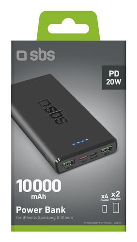 SBS TTBB10000FASTPD2 power bank 10000 mAh Black