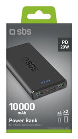SBS TTBB10000FASTPD2 power bank 10000 mAh Black