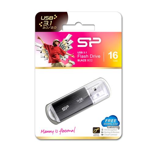 Silicon Power Blaze B02 USB flash drive 16 GB USB Type-A 3.2 Gen 1 (3.1 Gen 1) Black