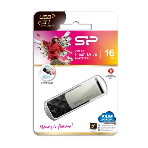 Silicon Power Blaze B30 USB flash drive 16 GB USB Type-A 3.2 Gen 1 (3.1 Gen 1) Black