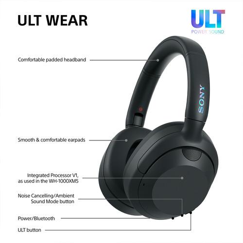 Sony ULT WEAR - Wireless Bluetooth Headphones with ULT POWER SOUND, Ultimate Deep Bass, Noise Cancelling, Clear Call Quality, Up to 30hr Battery Life, IOS & Android