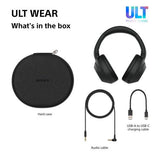 Sony ULT WEAR - Wireless Bluetooth Headphones with ULT POWER SOUND, Ultimate Deep Bass, Noise Cancelling, Clear Call Quality, Up to 30hr Battery Life, IOS & Android