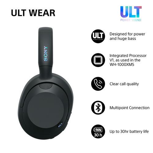 Sony ULT WEAR - Wireless Bluetooth Headphones with ULT POWER SOUND, Ultimate Deep Bass, Noise Cancelling, Clear Call Quality, Up to 30hr Battery Life, IOS & Android