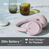 Sony WHCH720NP.CE7 hovedtelefoner/headset Kabel & trådløs Opkald/musik USB Type-C Bluetooth Blå