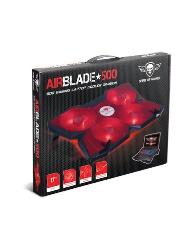 Spirit of Gamer AIRBLADE 500 laptop cooling pad 40.6 cm (16") 1200 RPM Black