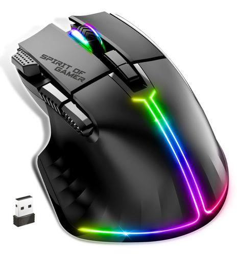 Spirit of Gamer PRO M5 DARK WIRELESS mouse Gaming Right-hand RF Wireless + Bluetooth + USB Type-C Optical 8000 DPI