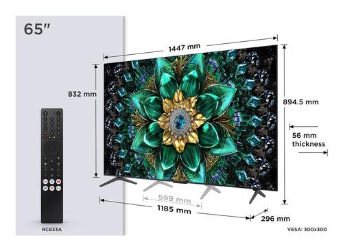 TCL Q6C 65Q6C TV 165.1 cm (65") 4K Ultra HD Smart TV Wi-Fi Metallic