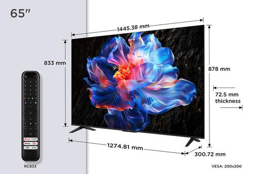 TCL V6C 65V6C TV 165.1 cm (65") 4K Ultra HD Smart TV Wi-Fi Metallic 280 cd/m²