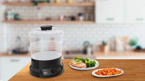 Tefal Minicompact VC139810 steam cooker 2 basket(s) Freestanding 800 W Black