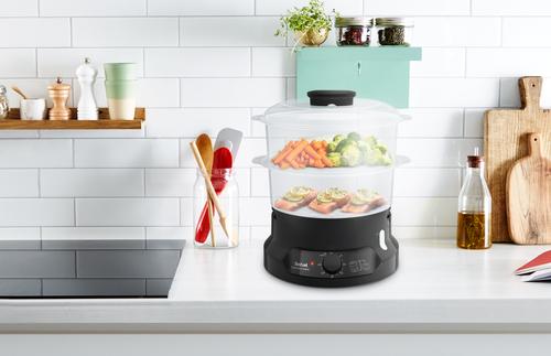 Tefal Minicompact VC139810 steam cooker 2 basket(s) Freestanding 800 W Black