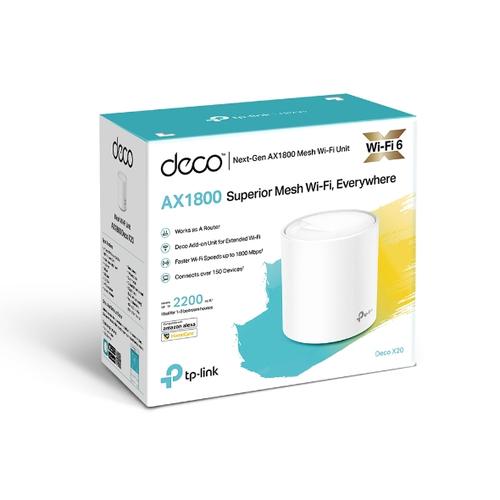 TP-Link Deco X20 (1-pack) Dual-band (2,4 GHz / 5 GHz) Wi-Fi 5 (802.11ac) Hvid 2 Intern