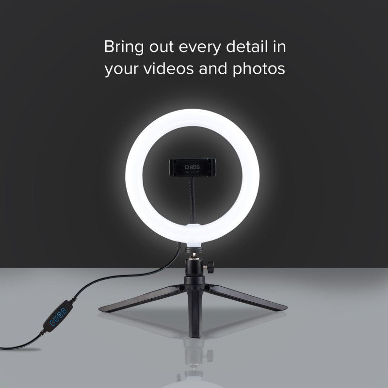 Tripod with 20cm Selfie Ring Light