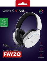 Trust GXT 490 FAYZO Headset Wired Head-band Motorcycle USB Type-A Black, White
