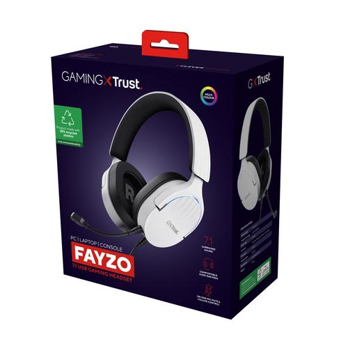 Trust GXT 490 FAYZO Headset Wired Head-band Motorcycle USB Type-A Black, White