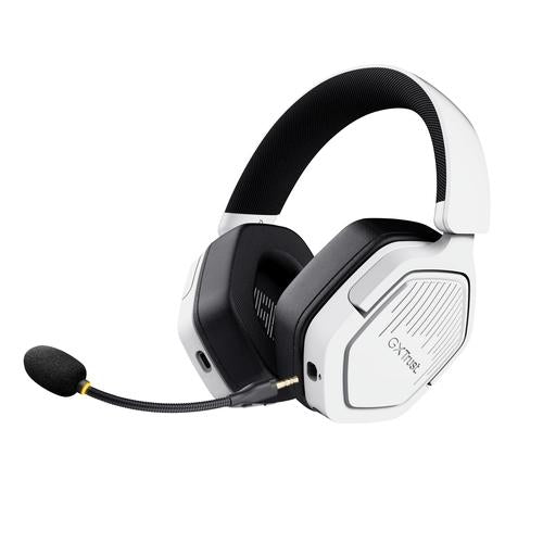 Trust GXT 493W Carus Headset Kabel & trådløs Headset, Hjelm Spil USB Type-C / USB Type-A Bluetooth Hvid