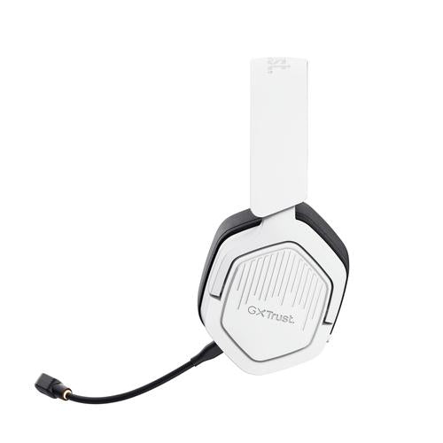 Trust GXT 493W Carus Headset Kabel & trådløs Headset, Hjelm Spil USB Type-C / USB Type-A Bluetooth Hvid