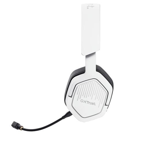 Trust GXT 493W Carus Headset Kabel & trådløs Headset, Hjelm Spil USB Type-C / USB Type-A Bluetooth Hvid