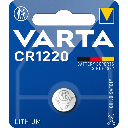 CR1220 3,0V-35MAH LITIUM KNAPCELLE, VARTA 12,5X2MM