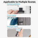 Vention 2-in-1 USB 2.0 A Card Reader(SD+TF) Black Single Drive Letter