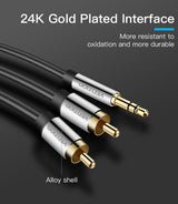 Vention BCFBH lydkabel 2 m 3.5mm TRRS 2 x RCA Sort