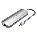 Vention TOLHB dockingstation Ledningsført USB 3.2 Gen 1 (3.1 Gen 1) Type-C Sølv