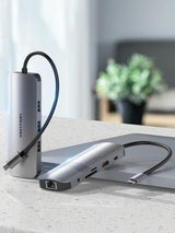 Vention TOLHB dockingstation Ledningsført USB 3.2 Gen 1 (3.1 Gen 1) Type-C Sølv