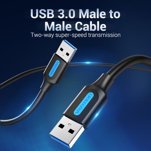 Vention CONBG USB-kabel USB 3.2 Gen 1 (3.1 Gen 1) 1,5 m USB A 5 Gbit/sek. Sort