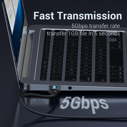 Vention CONBG USB-kabel USB 3.2 Gen 1 (3.1 Gen 1) 1,5 m USB A 5 Gbit/sek. Sort
