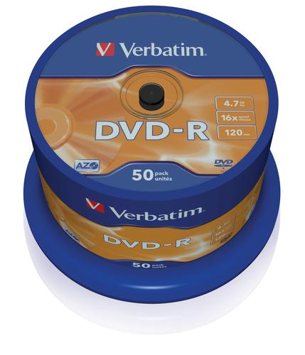 Matricas DVD-R AZO Verbatim 4.7GB 16x 50 Pack Spindle