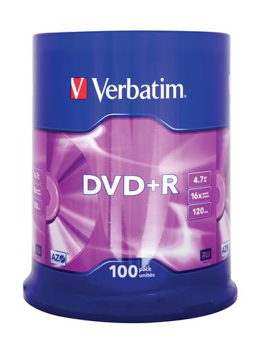 Matricas DVD+R AZO Verbatim 4.7GB 16x 100 Pack, Spindle