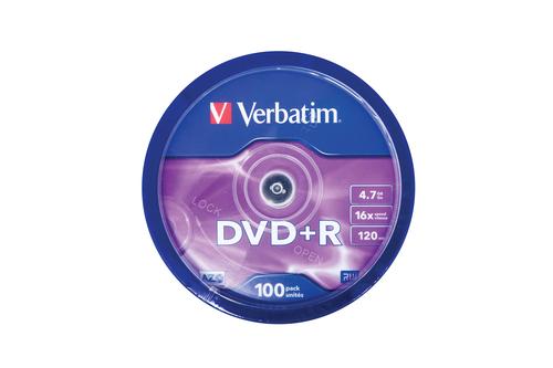 Matricas DVD+R AZO Verbatim 4.7GB 16x 100 Pack, Spindle