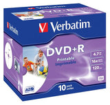 Matricas DVD+R AZO Verbatim 4.7GB 16x Printable ID Branded, 10 Pack Jewel