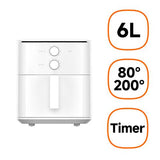 Xiaomi MAF13 Single 6 L Stand-alone 1550 W Hot air fryer White